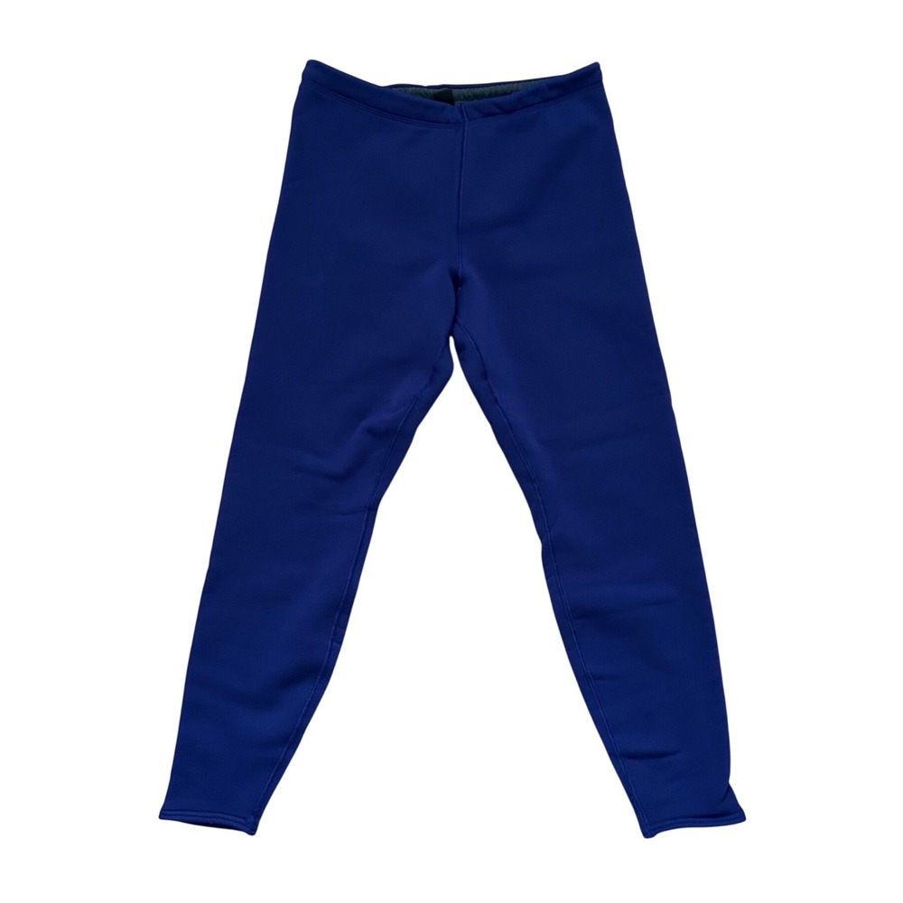 Patagonia Fleece Leggings XL Blue Thermal Base Layer joggers Made in USA‎